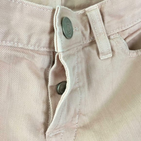 LOFT Button Fly Pink Straight Boyfriend Jeans 26 2 - Picture 8 of 11